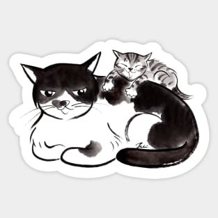 Big cat and kitten Sticker